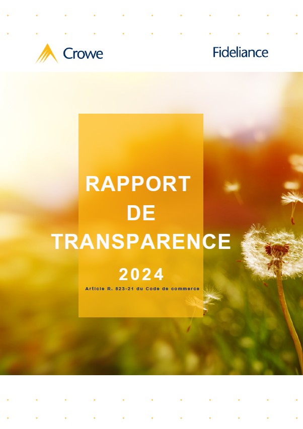 couverture rapport de transparence 2024